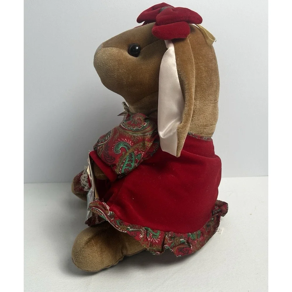 Vintage Velveteen Bunny Rabbit by Random House Toys‎ R Us 1985 Plush With Tags